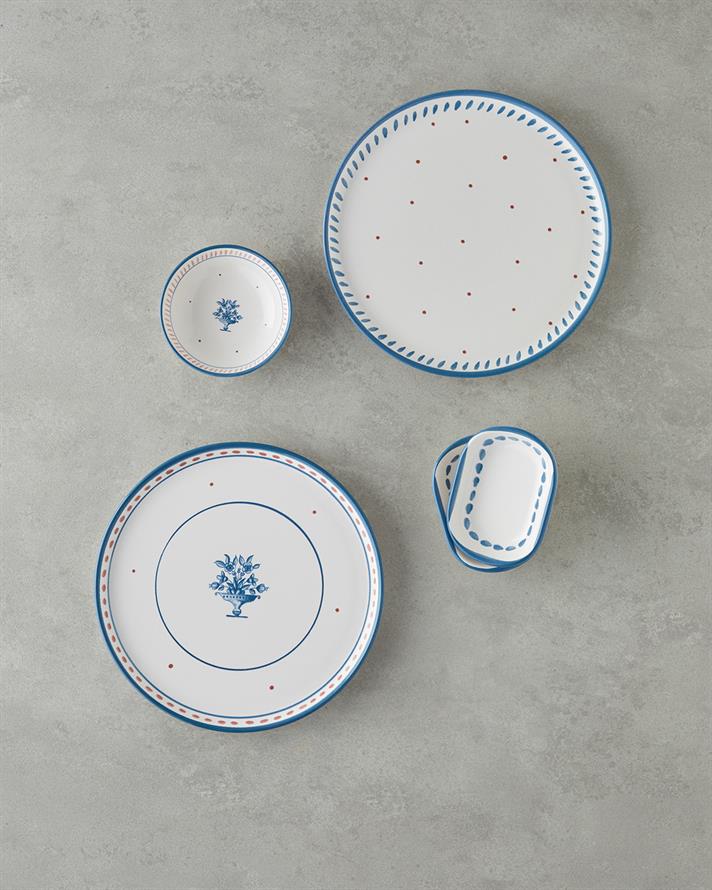 Whisper Seramik Kahvaltı Takımı 8 Parça 2 Kişilik Mavi