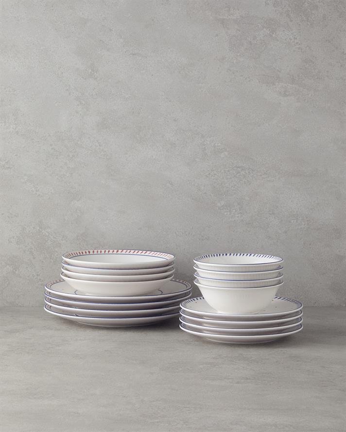 Whisper Seramik Yemek Takımı 16 Parça 4 Kişilik Mavi