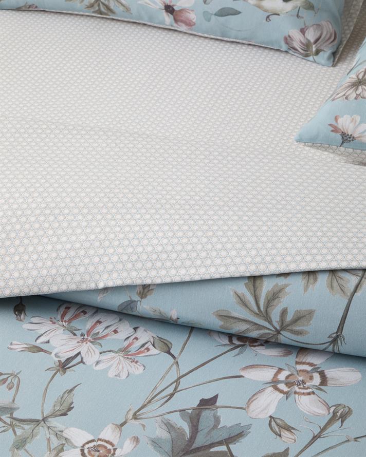 Whispers Dijital Baskılı Kolay Ütülenir  Çift Kişilik Çarşaflı Nevresim Takımı 200x220 cm Seledon