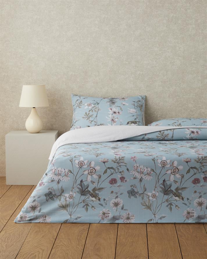 Whispers Dijital Baskılı Kolay Ütülenir  Tek Kişilik Çarşaflı Nevresim Takımı 160x220 cm Seledon