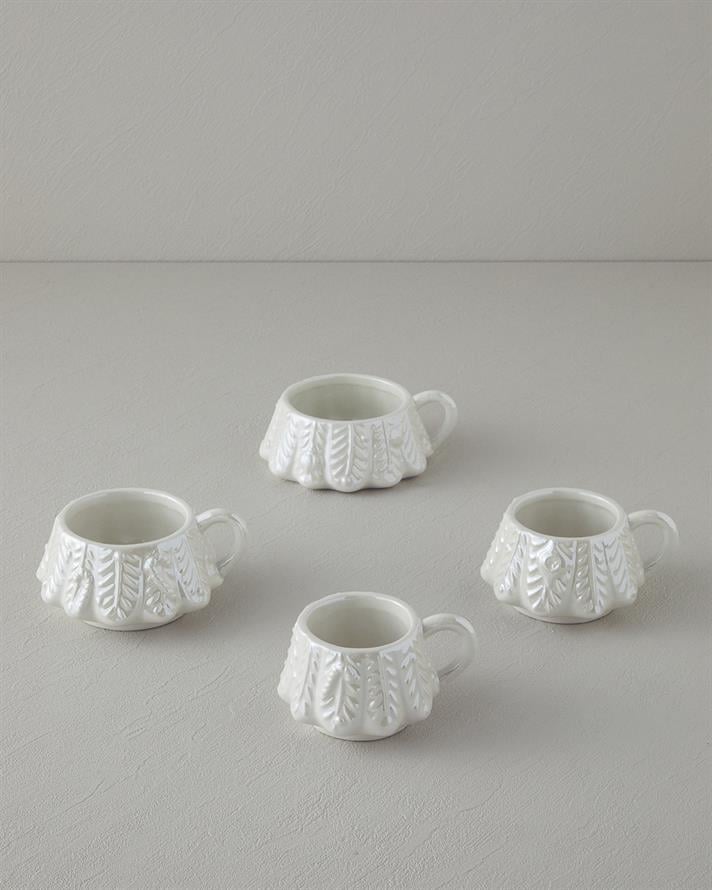 White Pine Dolomite 4lü Kupa 153 ml-193 ml-267 ml-267 ml Beyaz