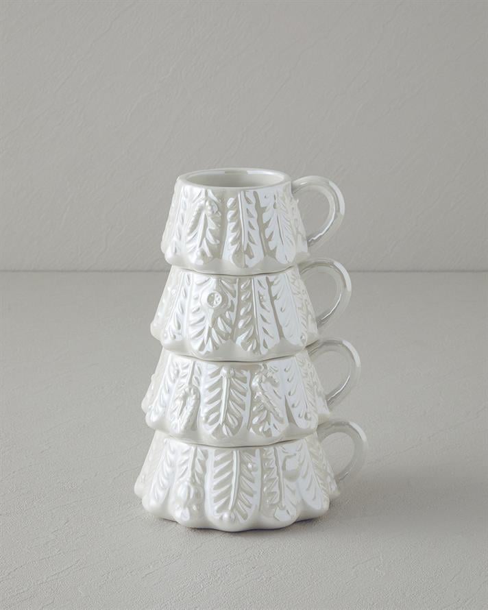 White Pine Dolomite 4lü Kupa 153 ml-193 ml-267 ml-267 ml Beyaz