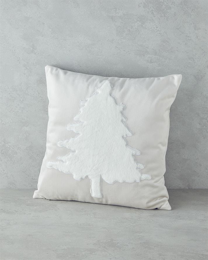 Whitestar Nakışlı Dekoratif Kırlent 45x45 cm Ekru