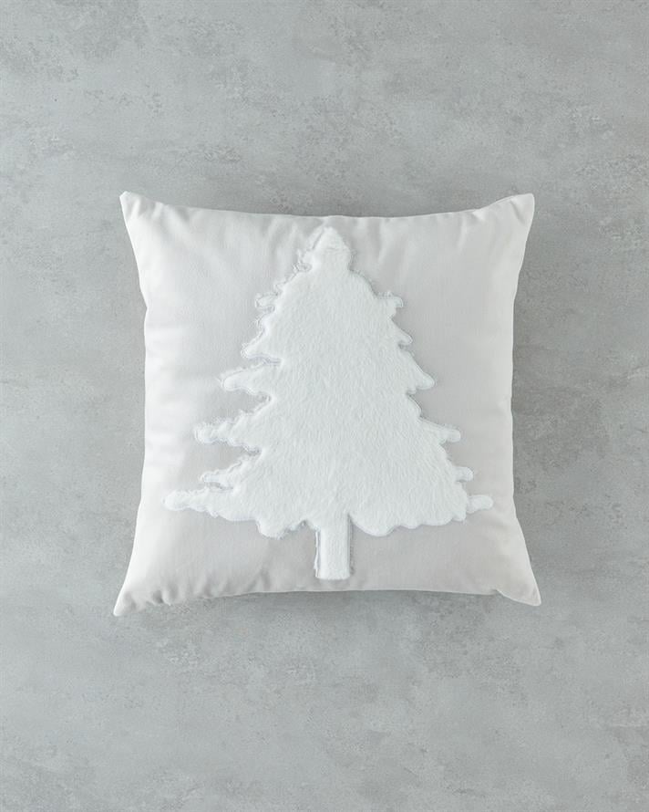 Whitestar Nakışlı Dekoratif Kırlent 45x45 cm Ekru
