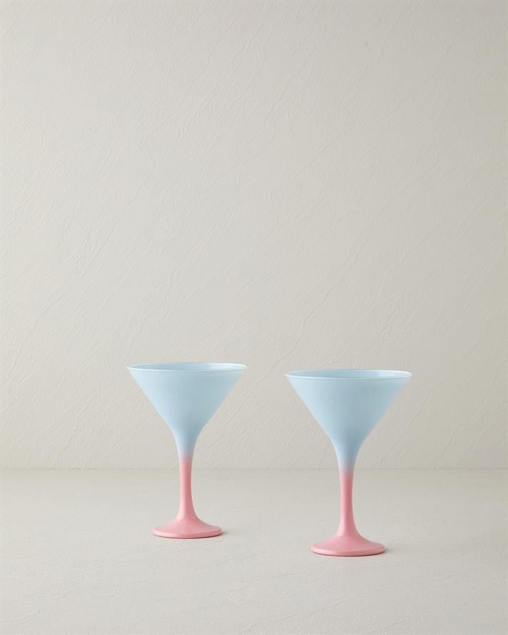 Whitney Cam 2li Cup - Dondurma Kasesi 175 ml Mavi - Pembe