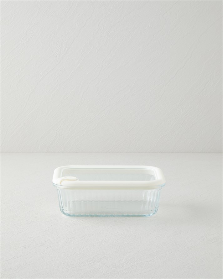 Whity Borosilikat Saklama Kabı 1040 ml Beyaz