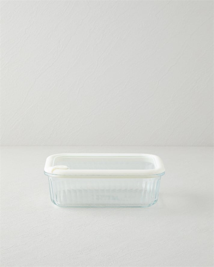 Whity Borosilikat Saklama Kabı 1520 ml Beyaz
