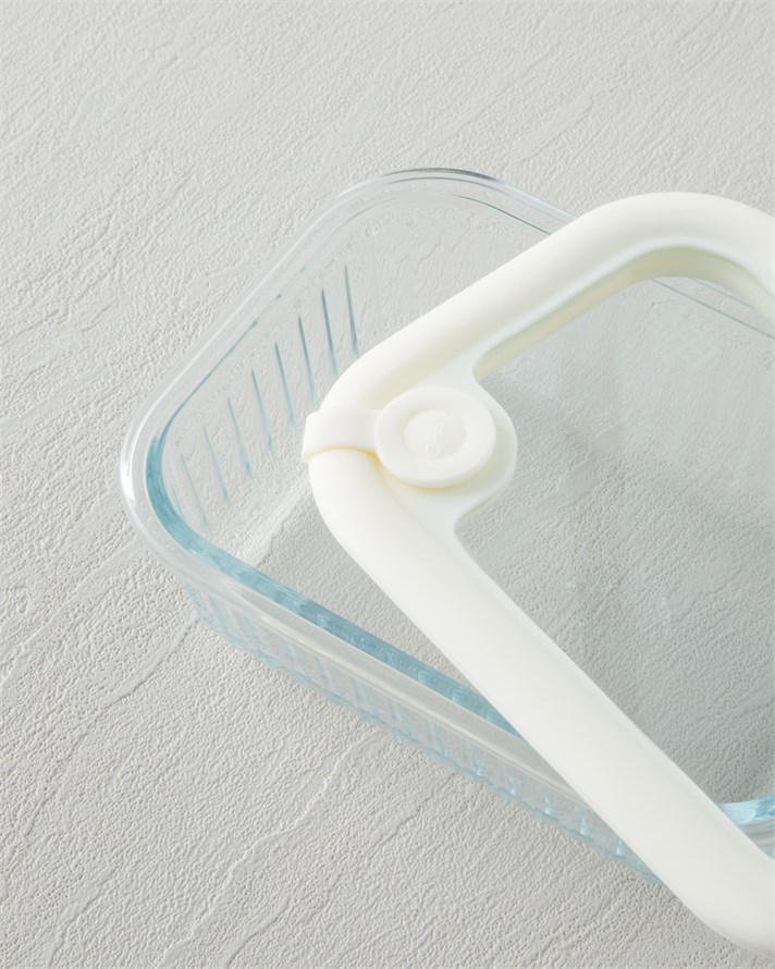 Whity Borosilikat Saklama Kabı 640 ml Beyaz