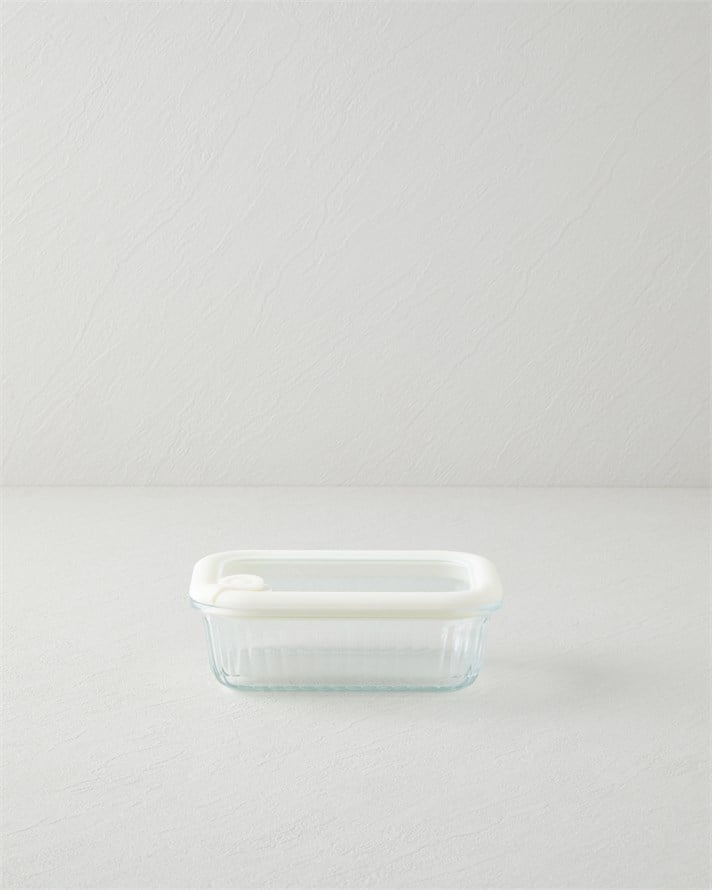 Whity Borosilikat Saklama Kabı 640 ml Beyaz