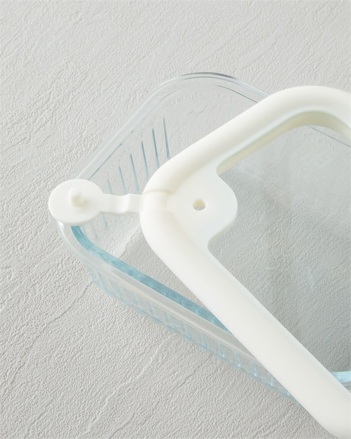 Whity Borosilikat Saklama Kabı 640 ml Beyaz