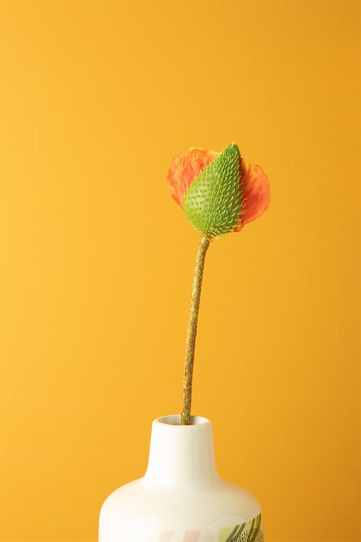 Wild Flower Tek Dal Yapay Çiçek Turuncu