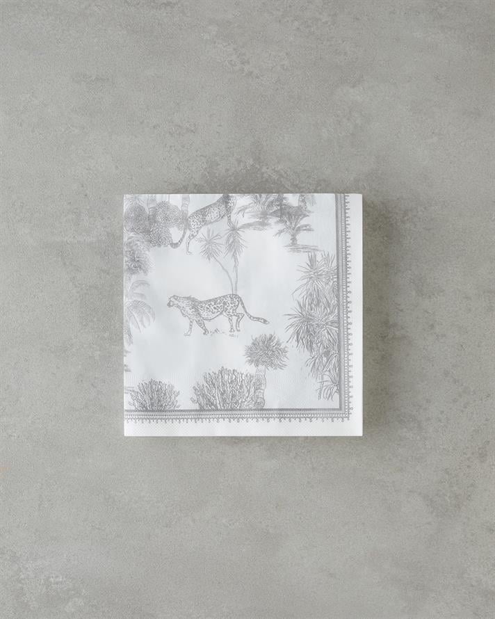 Wildica 20li Kağıt Peçete 33x33 cm Gri-Beyaz