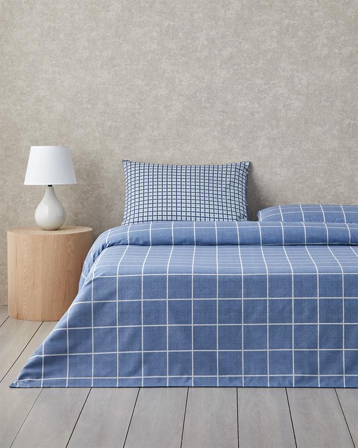 Windsor Kolay Ütülenir Tek Kişilik Çarşaflı Nevresim Takımı 160x220 cm Mavi