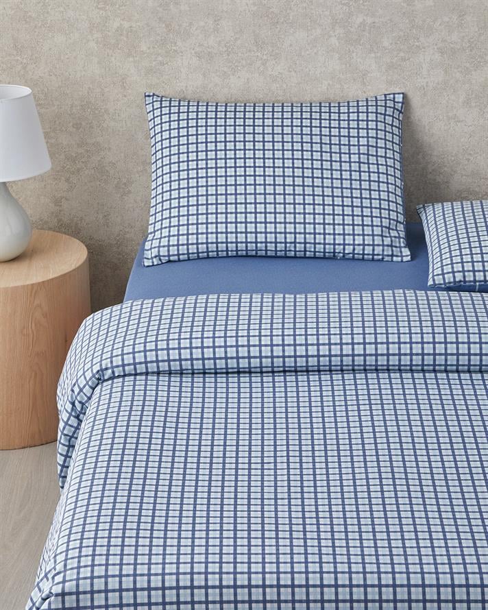 Windsor Kolay Ütülenir Tek Kişilik Çarşaflı Nevresim Takımı 160x220 cm Mavi