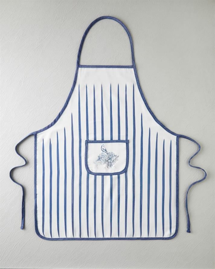 Wingle Pamuk Mutfak Önlüğü 65x75 cm Lacivert - Bej