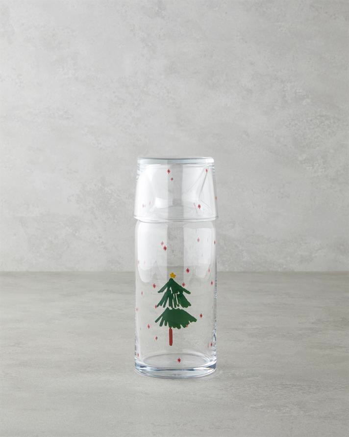 Winter Pine Cam Sürahi 700 Ml + 220 Ml Yeşil