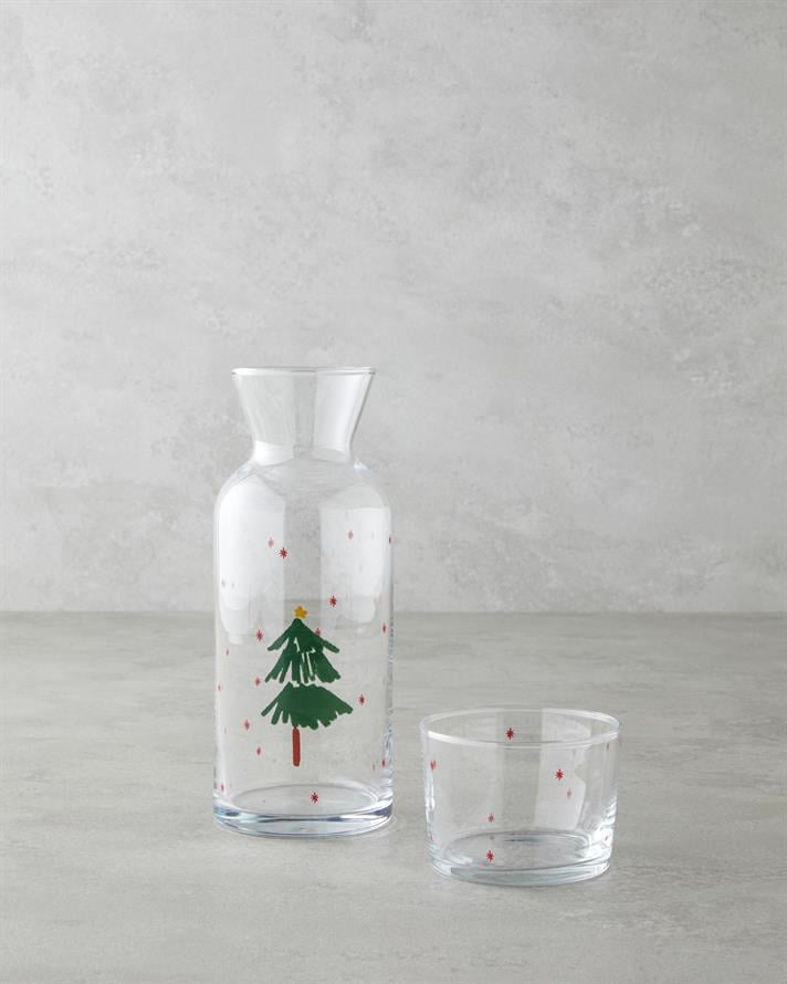 Winter Pine Cam Sürahi 700 Ml + 220 Ml Yeşil