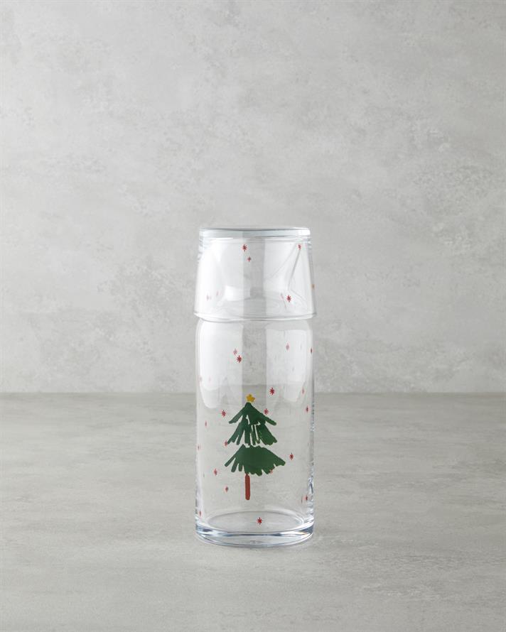 Winter Pine Cam Sürahi 700 Ml + 220 Ml Yeşil