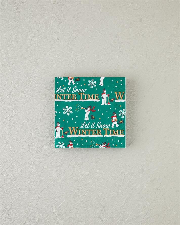 Winter Time 20li Kağıt Peçete 33x33 cm Yeşil