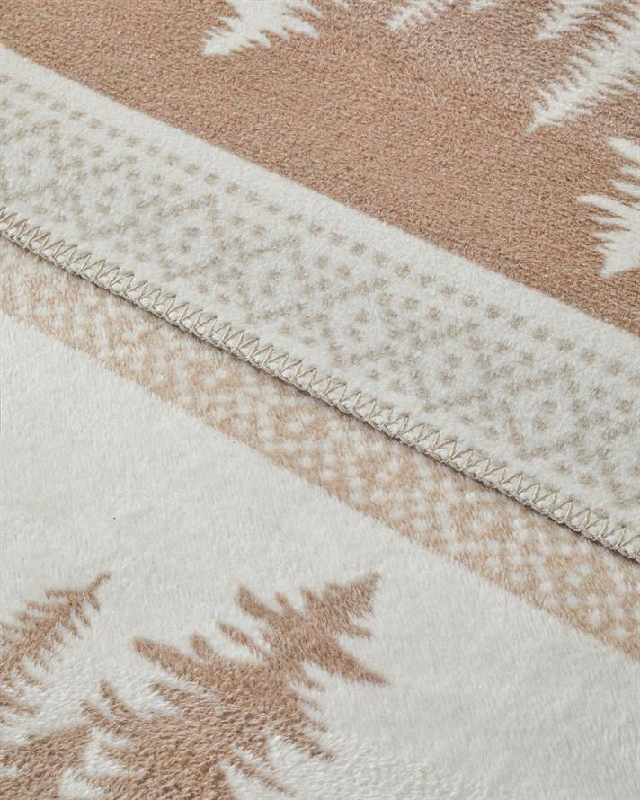 Winterfell Pamuklu Tek Kişilik Battaniye Bej