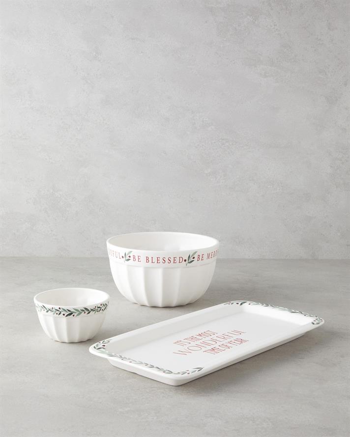 Wonderful Year Seramik Kayık Tabak 36x18 cm Beyaz