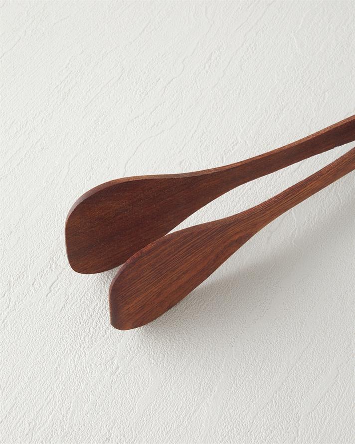 Wooden Iroco Maşa Servis Gereci 29,5 cm Kahve