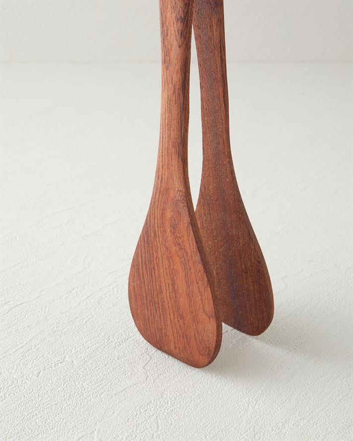 Wooden Iroco Maşa Servis Gereci 29,5 cm Kahve