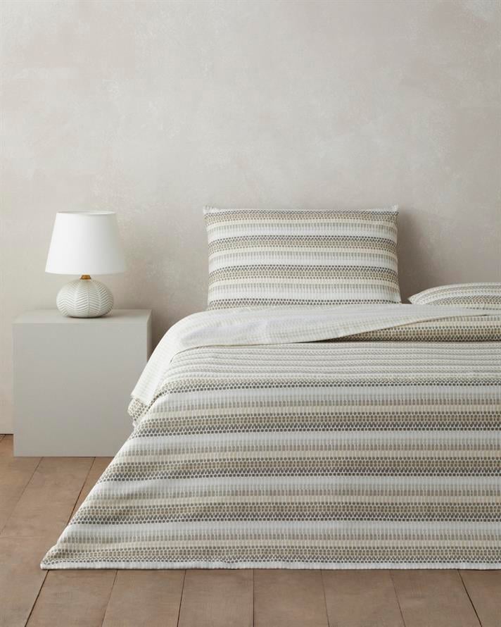 Woody Kolay Ütülenir Çift Kişilik Nevresim Seti 200x220 cm Bej-Kahverengi