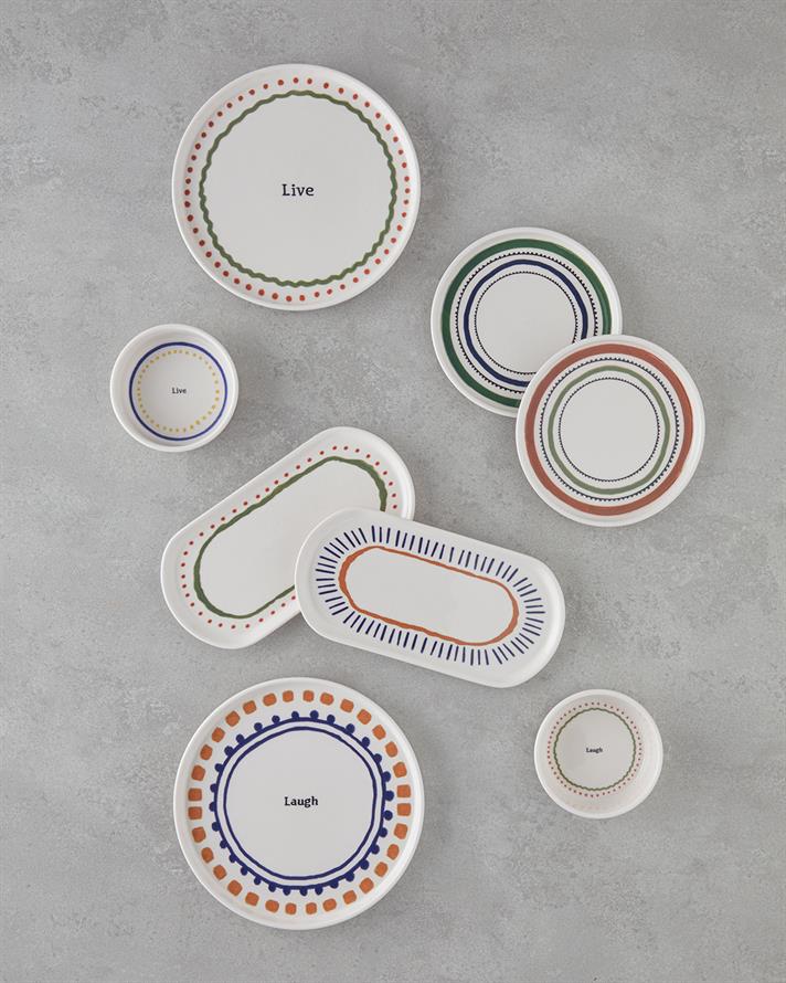 Wordy Seramik Kahvaltı Takımı 14 parça 6 kişilik Renkli