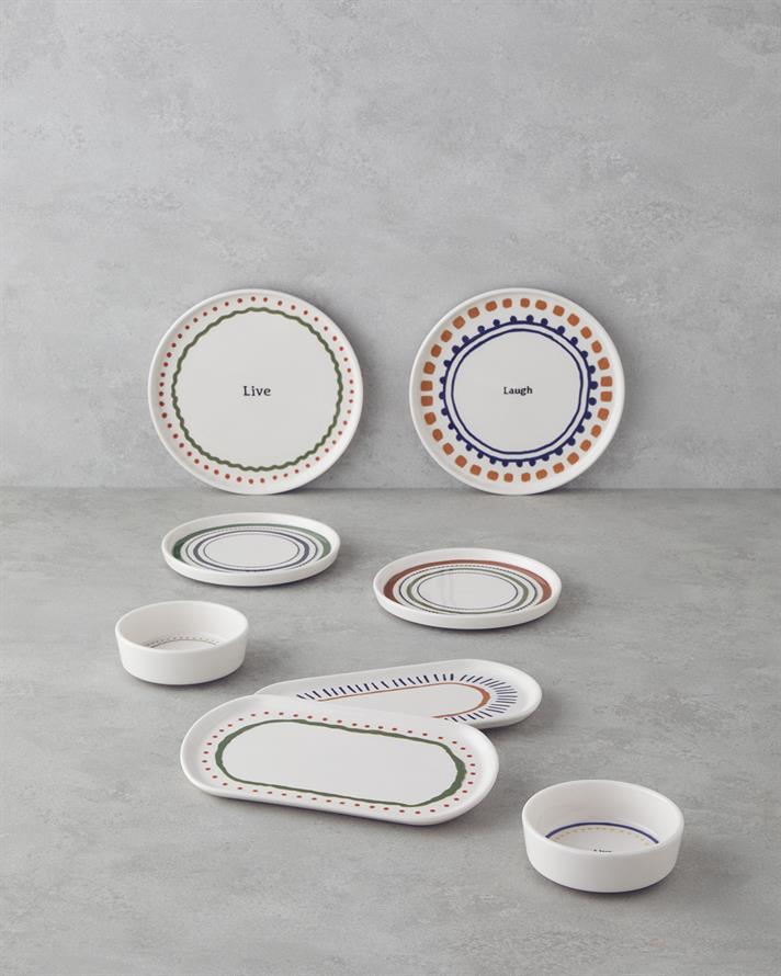 Wordy Seramik Kahvaltı Takımı 14 parça 6 kişilik Renkli