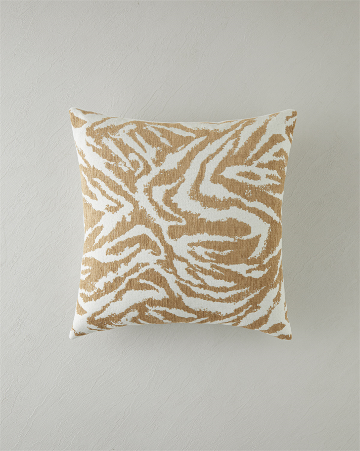 Zebra Dekoratif Kırlent 45x45 cm Bej