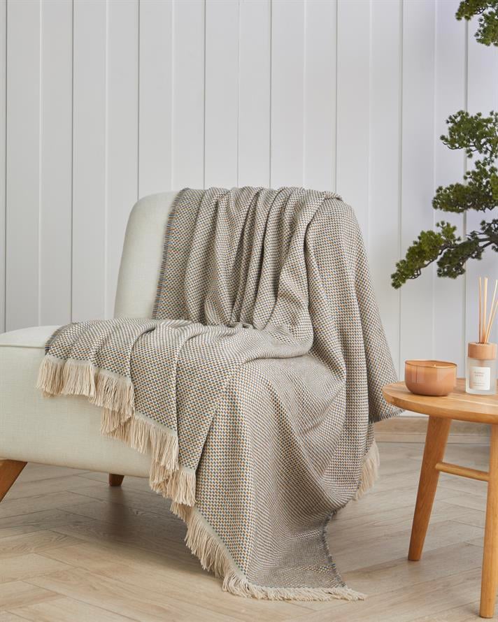 Zoey Koltuk Şalı 140x170 cm Bej