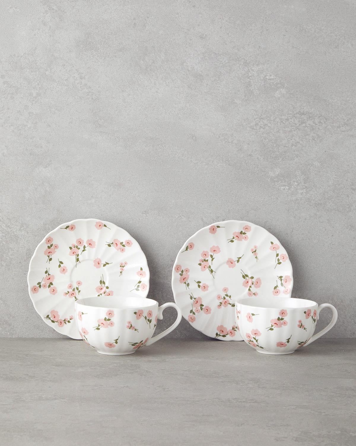 Cordelia New Bone China 4 Parça 2 Kişilik Çay Fincanı Takımı 220