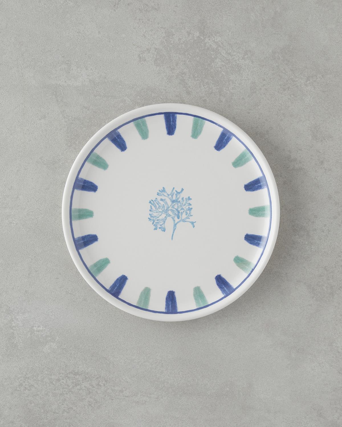 Mariscopia Seramik Pasta Tabağı 20 cm Mavi-yeşil