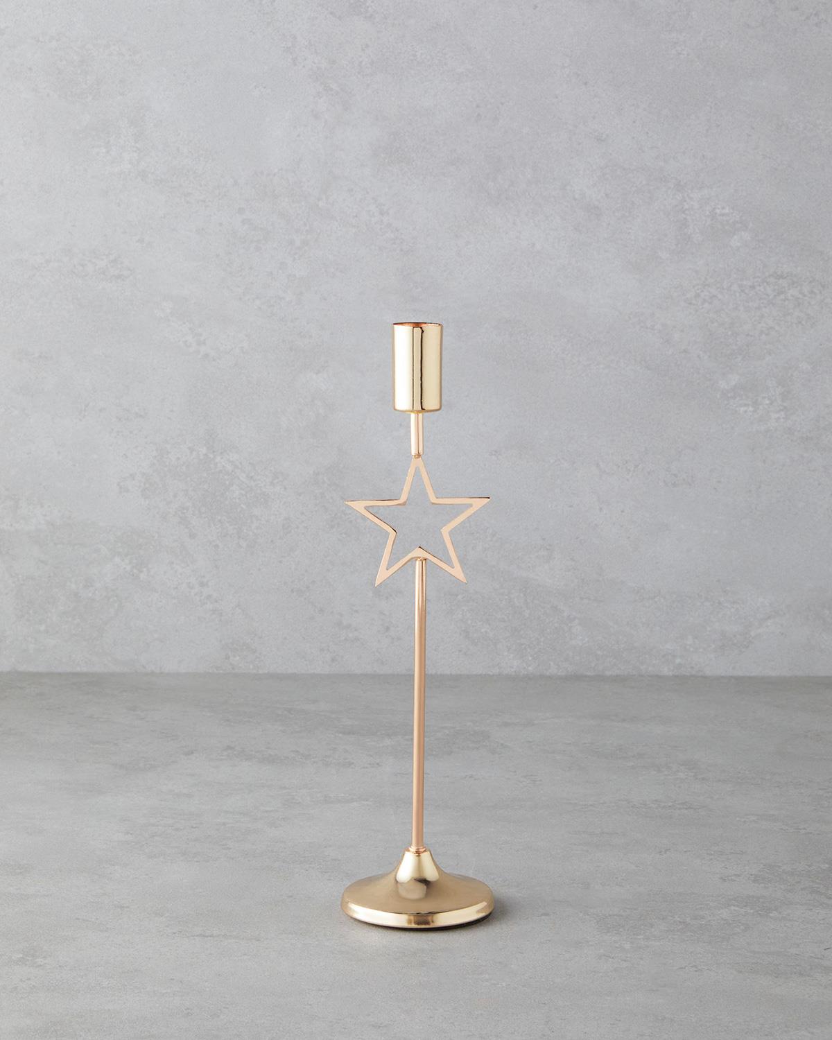 Venice Şamdan 7x7x22.5 cm Gold