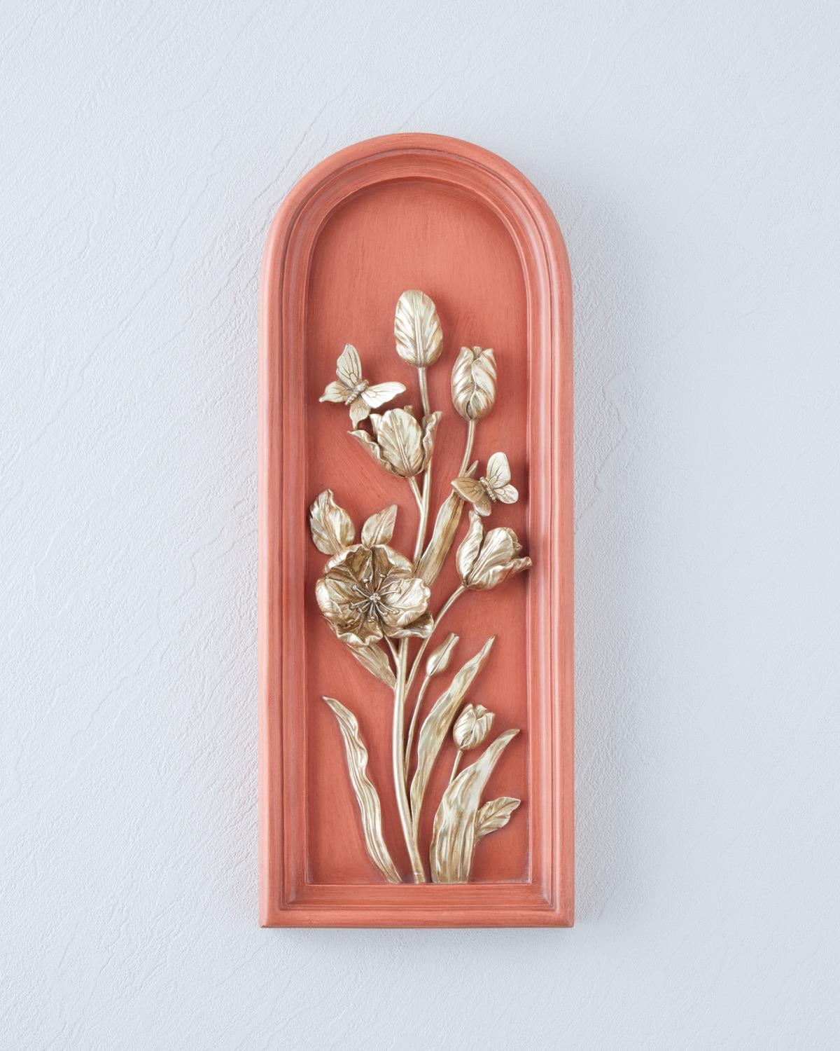 Flower Branch Duvar Aksesuarı 13,5x3x35 cm Turuncu