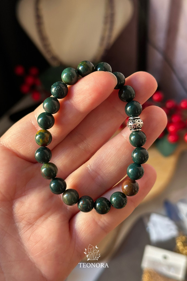 Helyotrop (Kantaşı) Taşlı Bileklik (8mm)