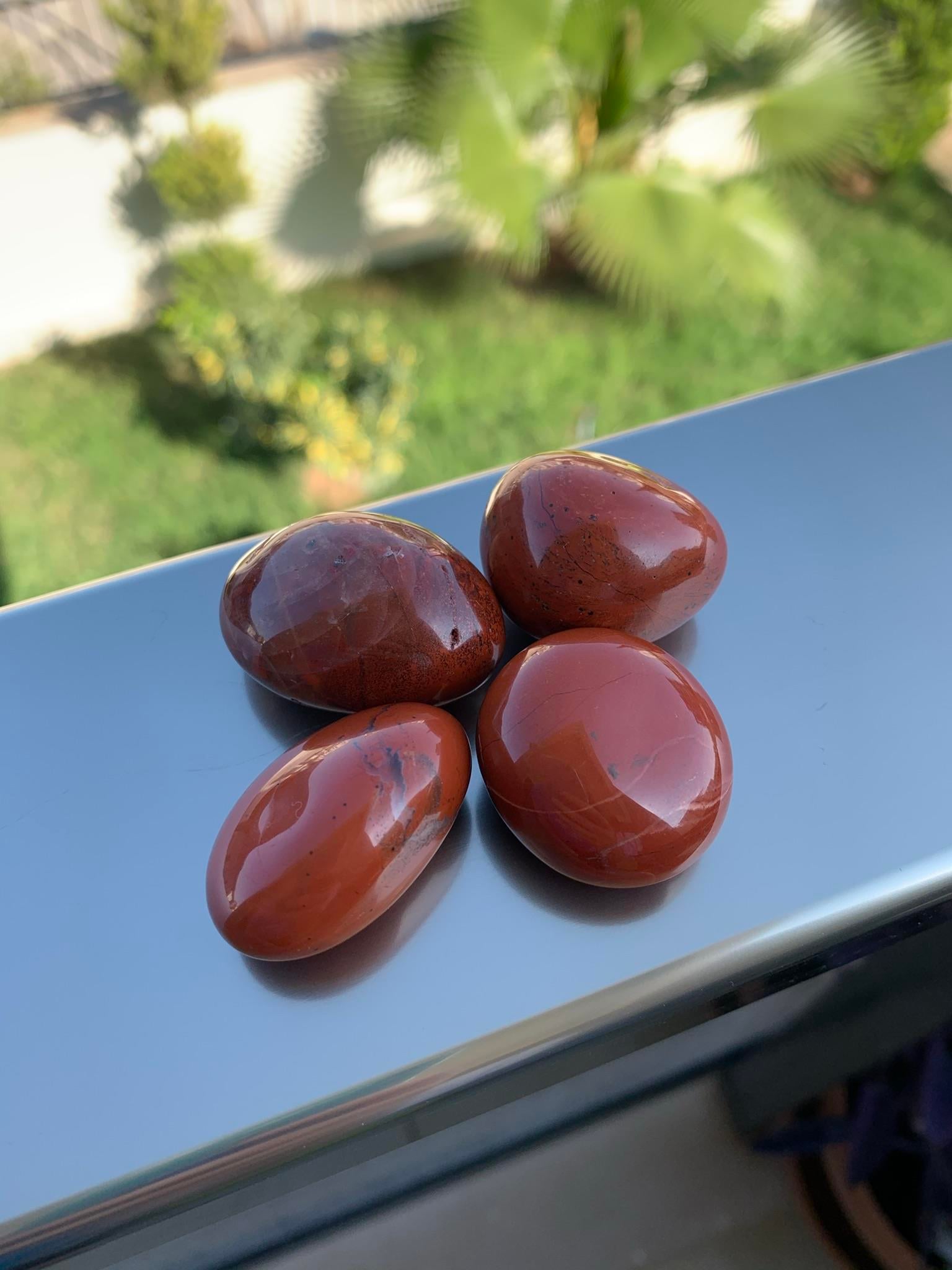 Kırmızı Jasper Tamburlu Doğal Taş