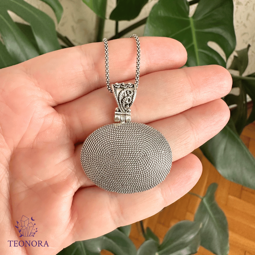 Oval Model Telkari Gümüş Kolye