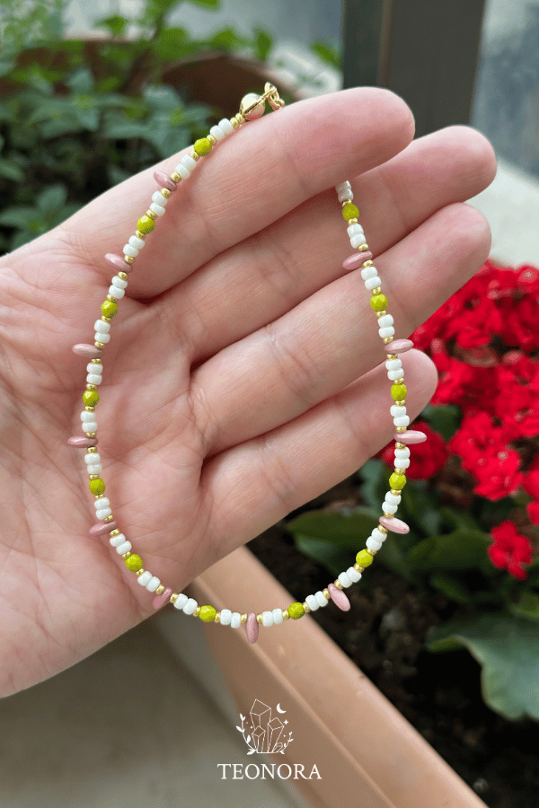 Yeşil & Pembe Detaylı Halhal