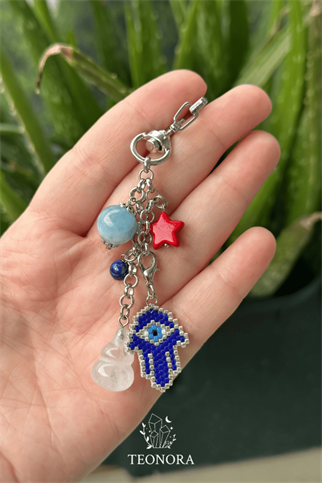 Fatma Ana Eli (Hamsa) Nazarlık Detaylı Anahtarlık & Çanta Süsü