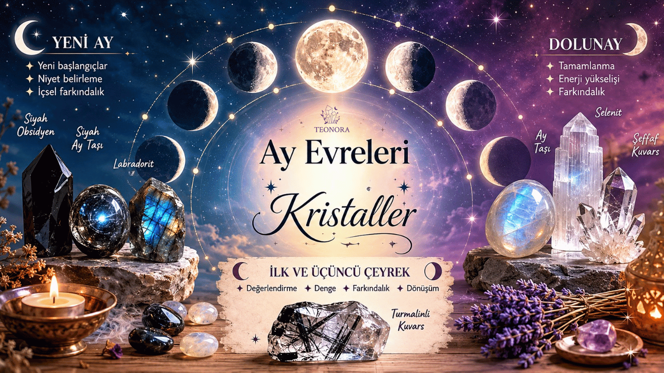 Ay Evreleri ve Kristaller: Yeni Ay, Dolunay ve Ay Döngüleri için En Uygun Doğal Taşlar