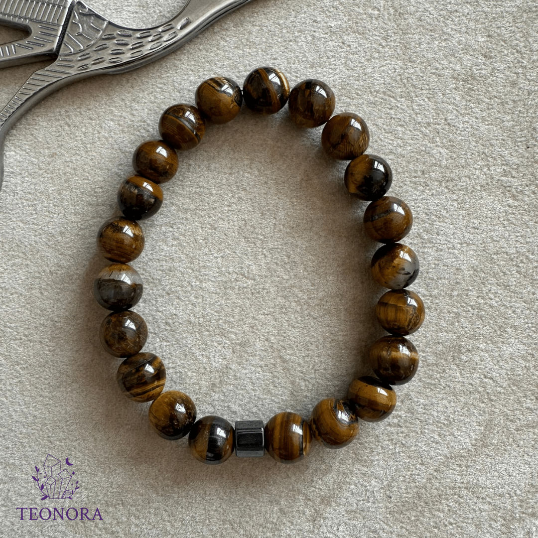 Kaplan Gözü Taşlı Bileklik (8mm)