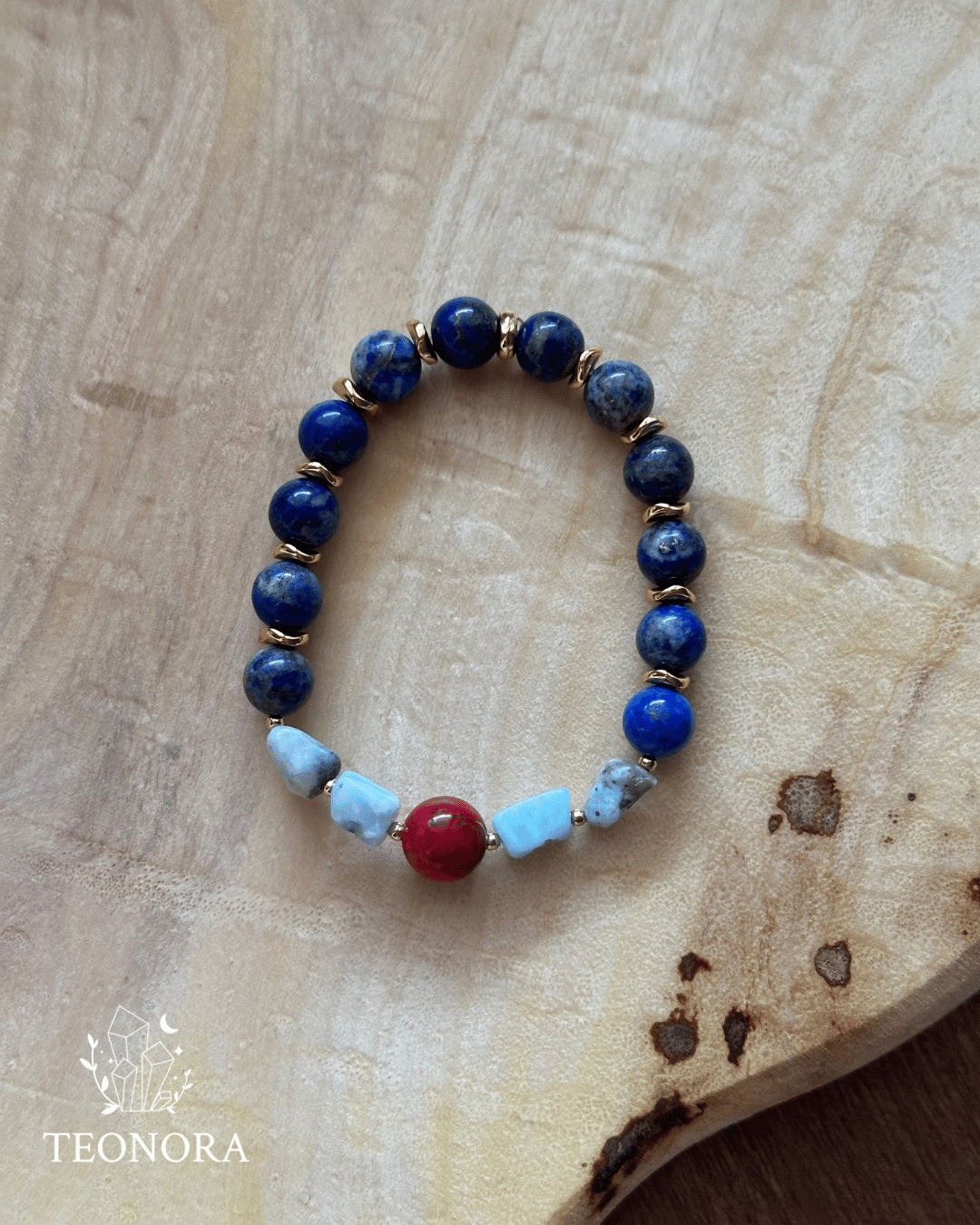 Larimar - Lapis Lazuli - Varisit Taşlı Bileklik