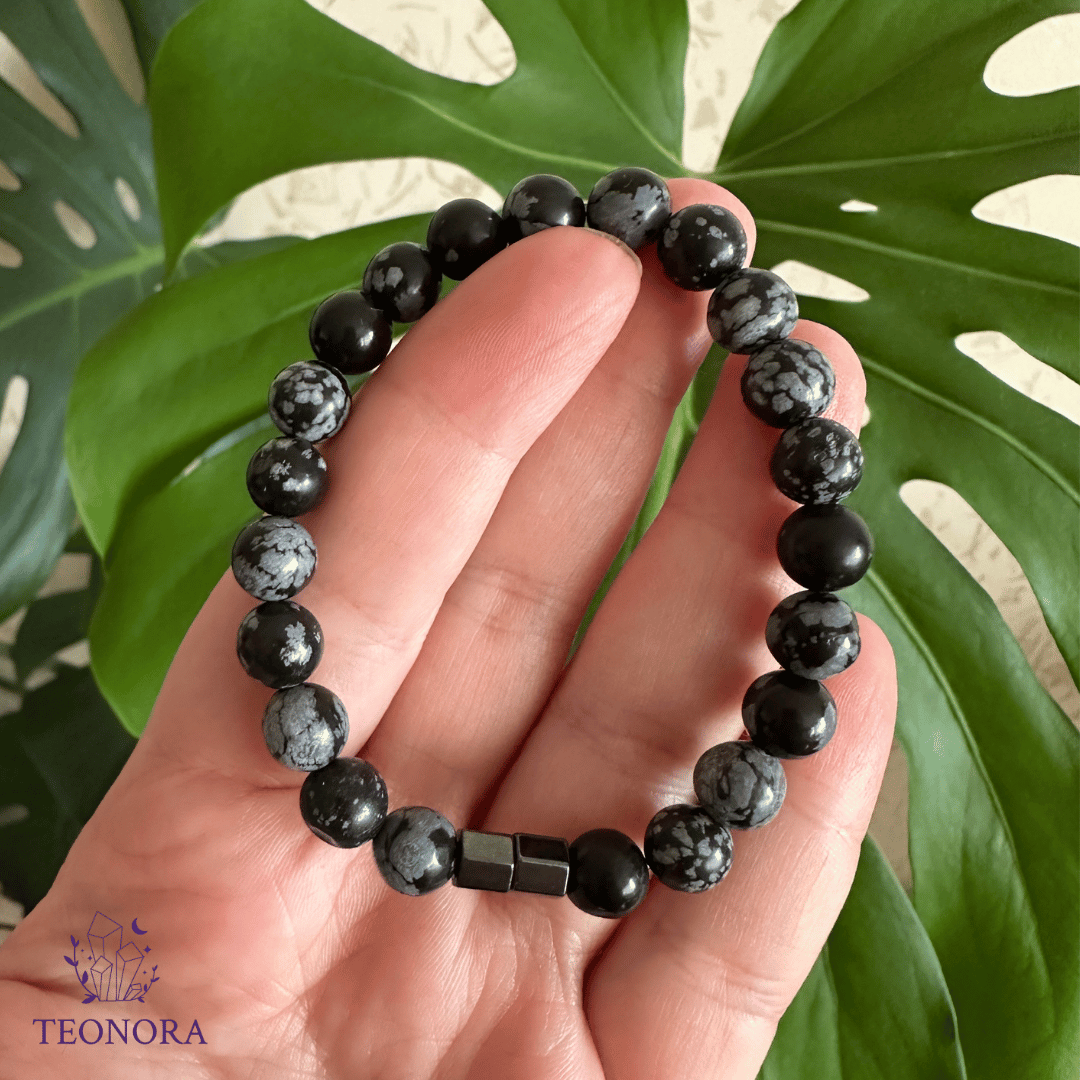 Obsidyen Doğal Taşlı Bileklik (8mm)