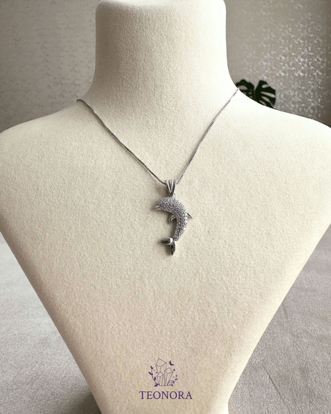 Yunus Model Zirkon Taşlı Gümüş Kolye