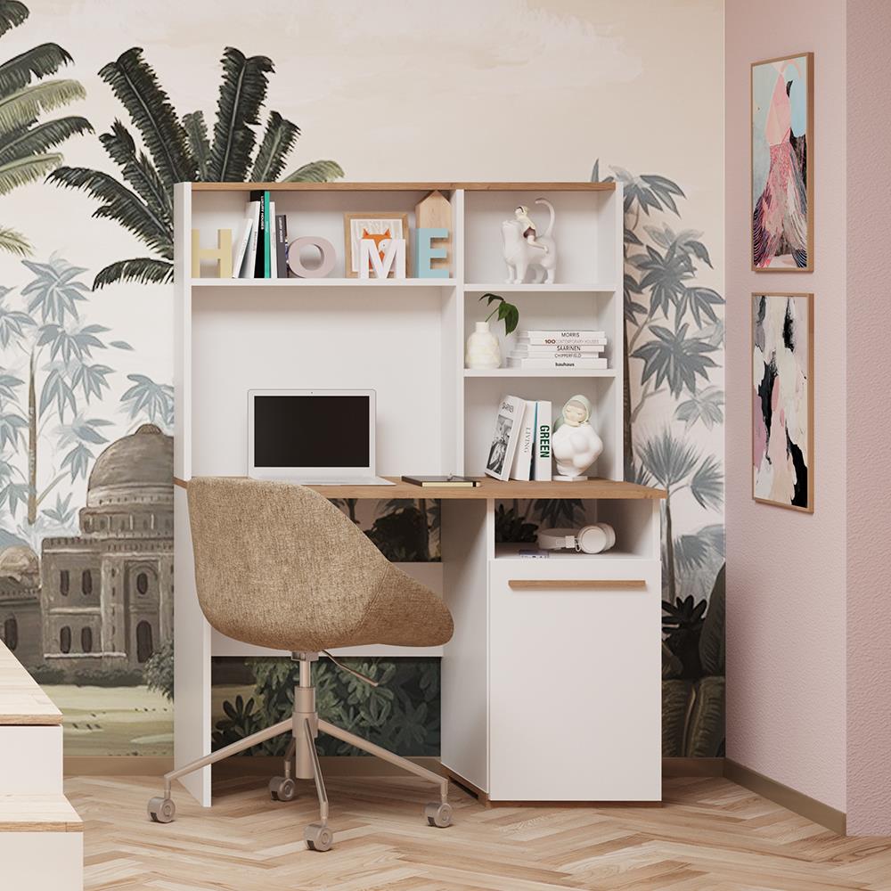 Eva Çalışma Masası - Sarı Meşe&Beyaz