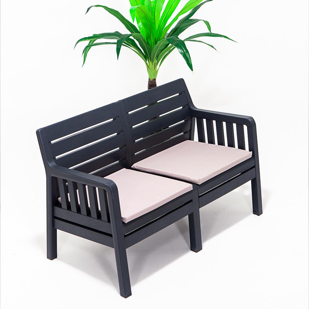 Lara Minderli İkili Bahçe&Balkon&Teras Koltuk - Antrasit