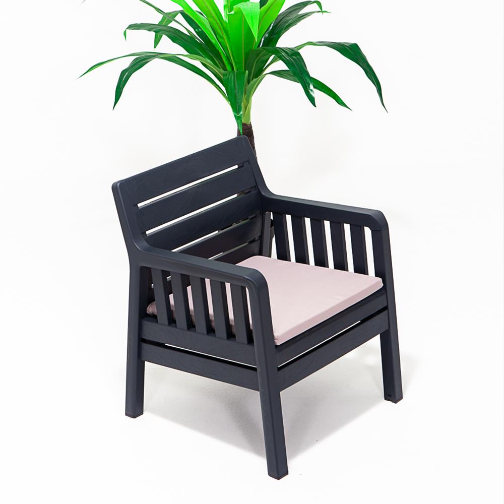 Lara Minderli Tekli Bahçe&Balkon&Teras Koltuk - Antrasit