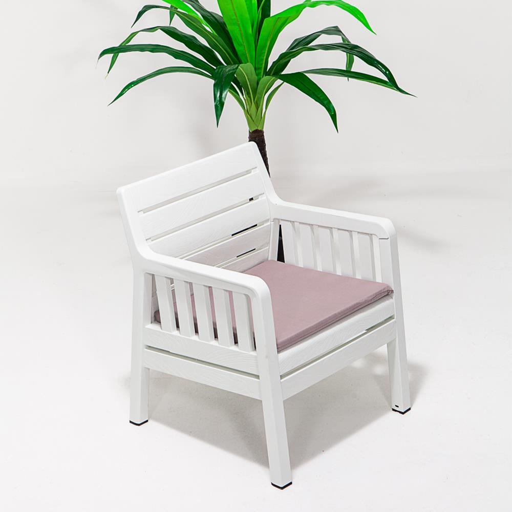 Lara Minderli Tekli Bahçe&Balkon&Teras Koltuk - Beyaz